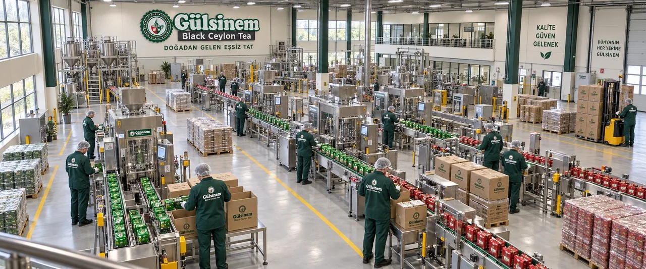 Gülsinem Çay tesisinde paketleme alanı
